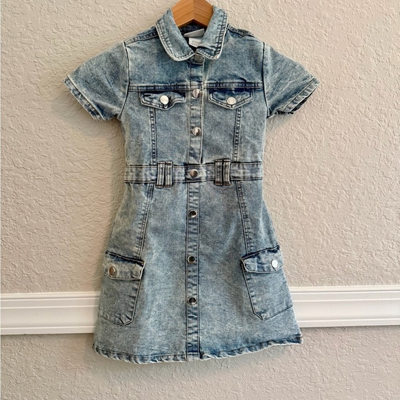 Rachel Zoe Other - Rachel Zoe Kids Denim Cargo Dress Size 7